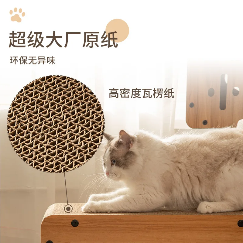 Cat scratch board source factory wholesale hot-selling durable high-density corrugated cat scratch board toy pet supplies proces