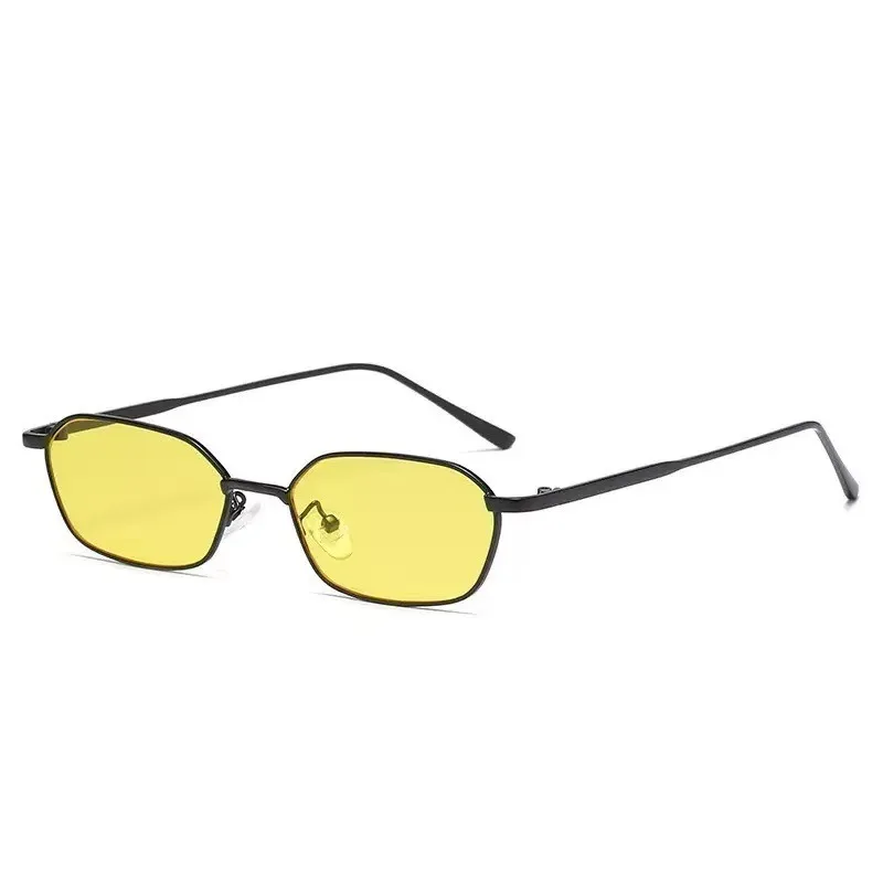 New Fashion Vintage Sunglasses Women Men Brand Designer Retro Metal Rectangle Sun Glasses Female Male Popular Black Eyewear view 2