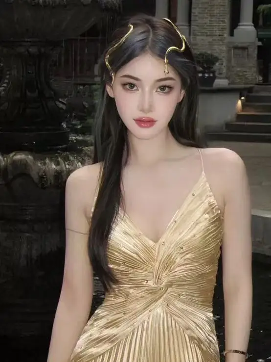 2025 New Mystery Ancient Greek Gold Snake Fashion Show Hair Accessory Necklace Cosplay Costume Jewelry