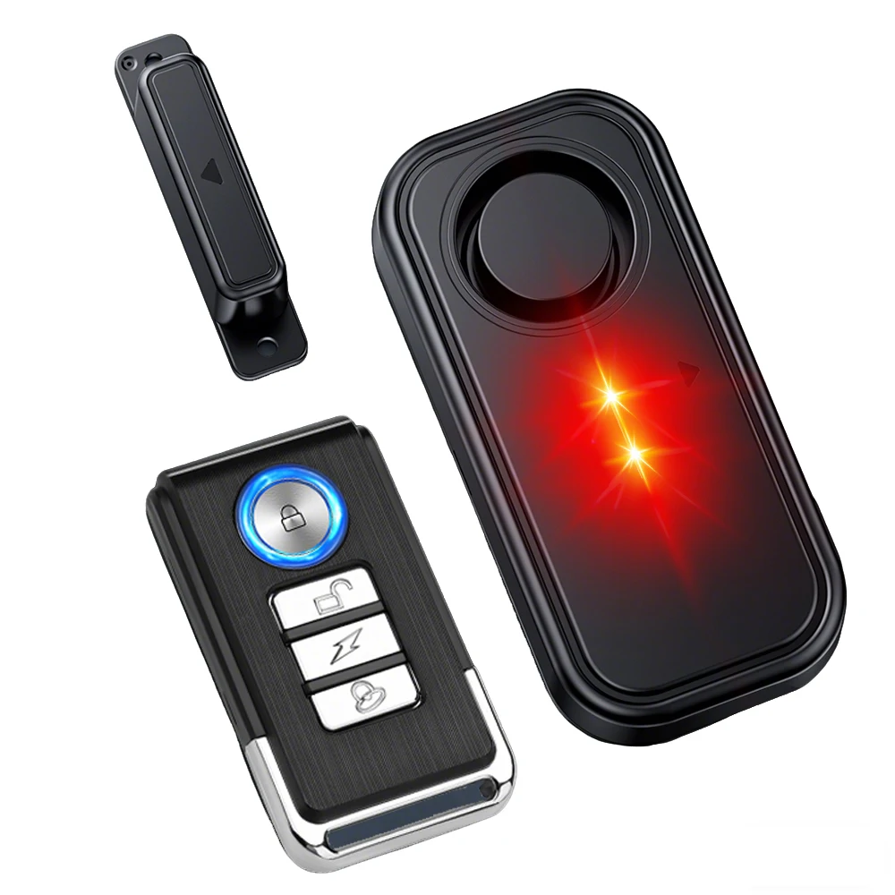 Door Window Alarm Magnetic Sensor 108dB Burglar Alarm Door Window Entry Alarm with Remote Control Anti Theft  Intruder Alarm