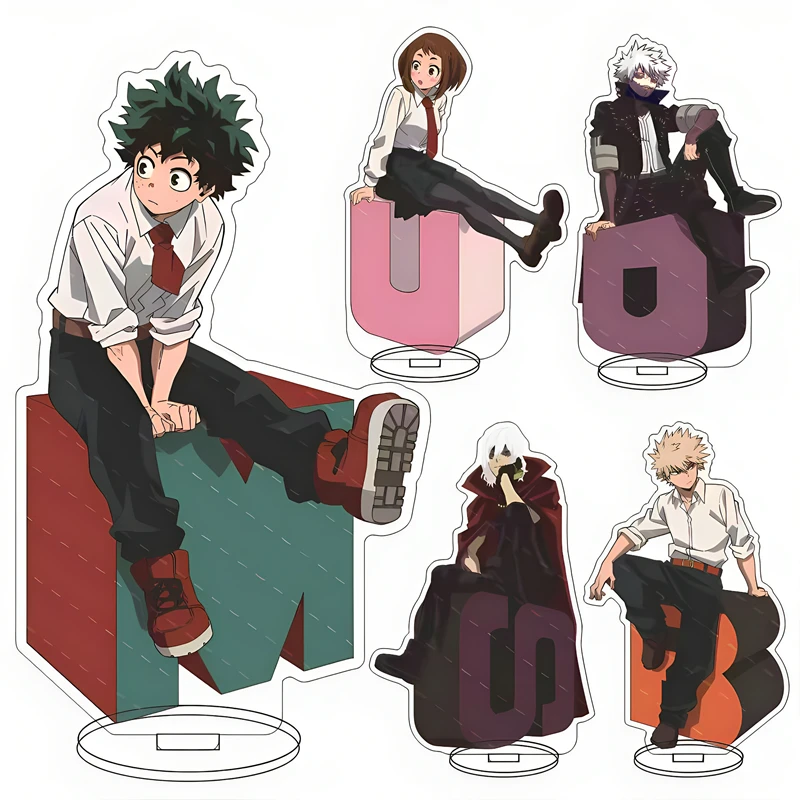 Acrylic Sand  Anime My hero Bakugou Katsuki Izuku Alphabet Cosplay Model Plate Fans Gift Props Cosplay Anime