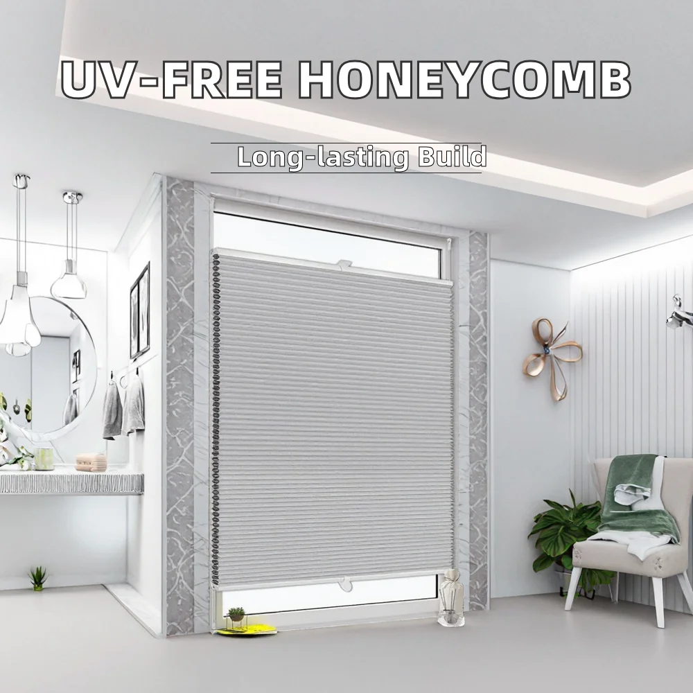 Hot Sale Modern Design Horizontal Plain Blackout UV Isolation Cellular Shades Bedroom Top-Down Bottom-Up Drill-Free Honeycomb