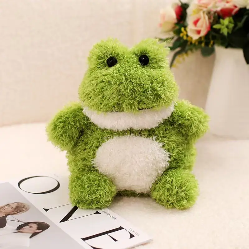 

20 см новая имитация зеленой лягушки, белой овцы, мягкая плюшевая игрушка, мультяшная аниме, милая подушка для детского подарка на день рождения, забавная кукла