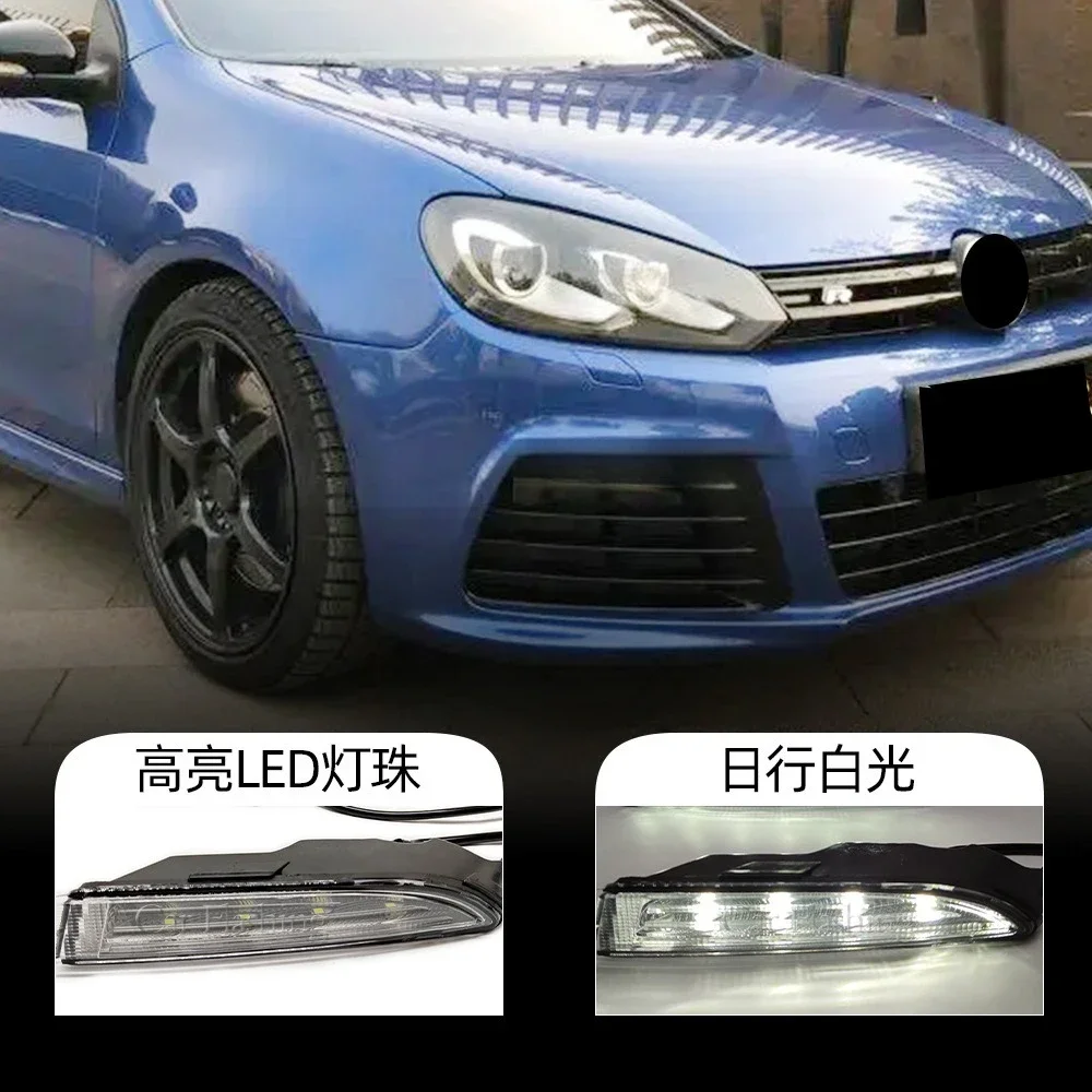 Подходит для Volkswagen 6-го поколения Golf R Ходовые огни Golf R20, передняя панель, противотуманные фары, высота 6, модифицированный дневный ряд