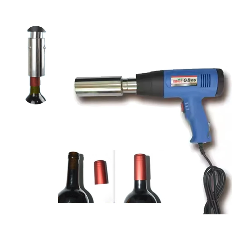 Термоусадочная крышка для бутылок красного вина, машина для запечатывания термоусадочной машины, домашний вентилятор для вина, герметик для бутылок вина, термоусадочная машина для крышек