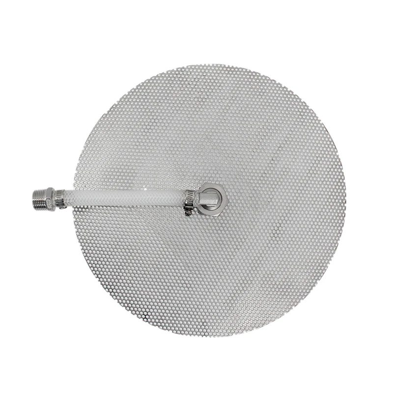 Stainless Homebrew All Grain Mash Tun False Bottom and Silicone Tubing Adapter Kit 9\