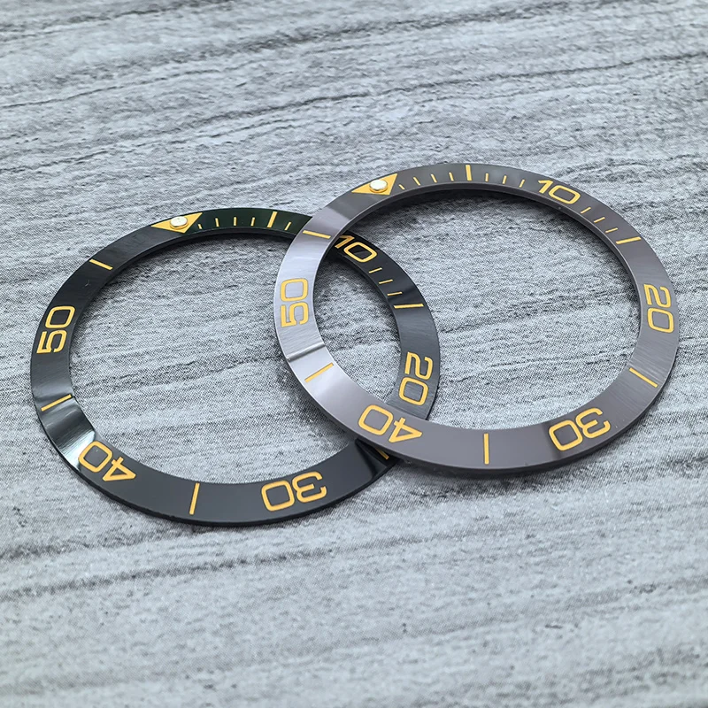 Mod 38mmx30.6mm Curved Ceramics Bezel Insert Fit for SKX007 SKX009 SRPD GMT SUB Seamaster 300 Watch Case Bezel Ring Repair Parts