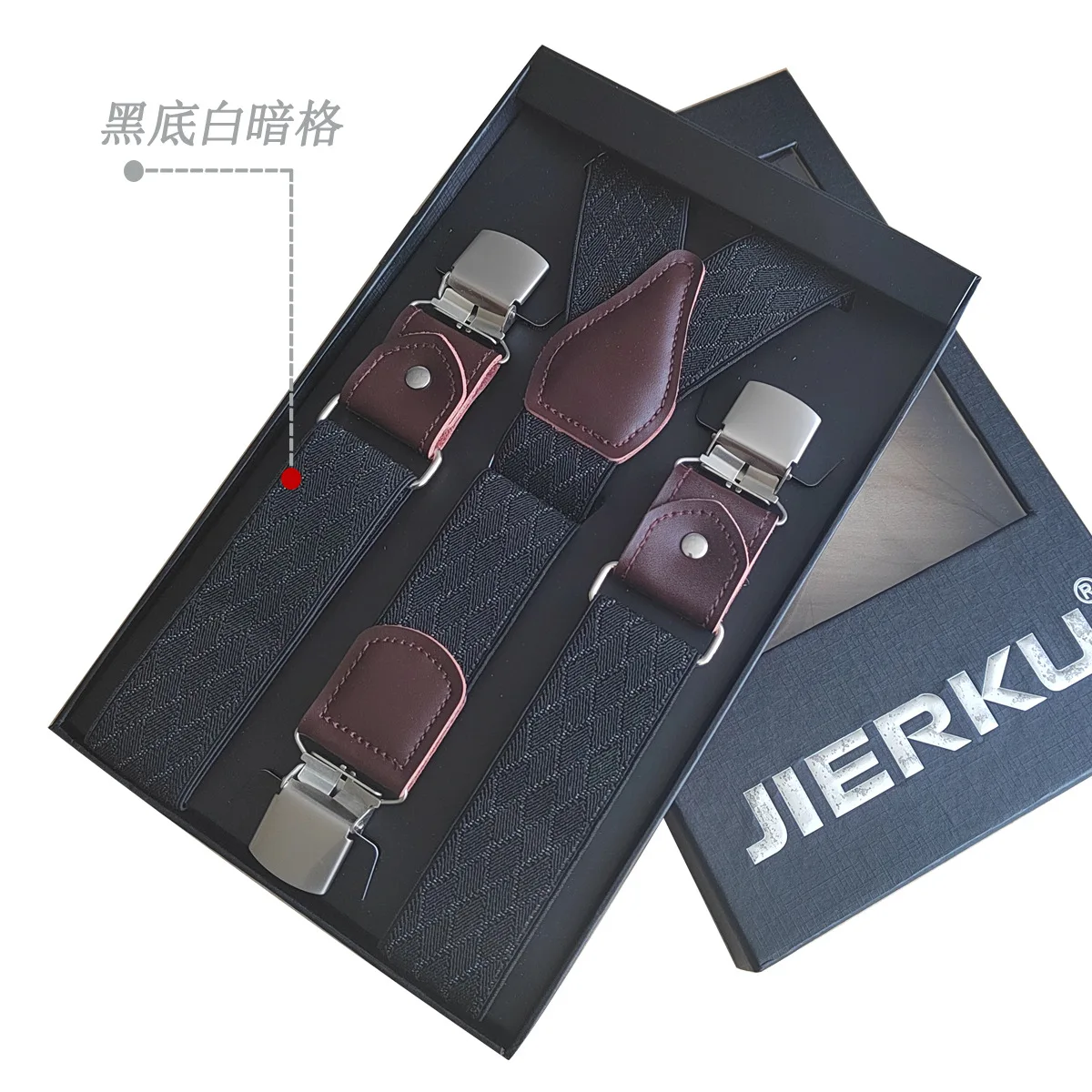 Leather Suspenders Men 3.5cm Y-Back 3 Clips Male Suspensorios Adjustable Elastic Trouser Braces Strap Belt Suit Accessories