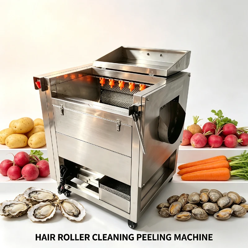 Automatic Potato Cleaning Peeling Machine Oyster Cleaning Machine Multi-functional Ginger Taro Lotus Root Radish Peeling Machine