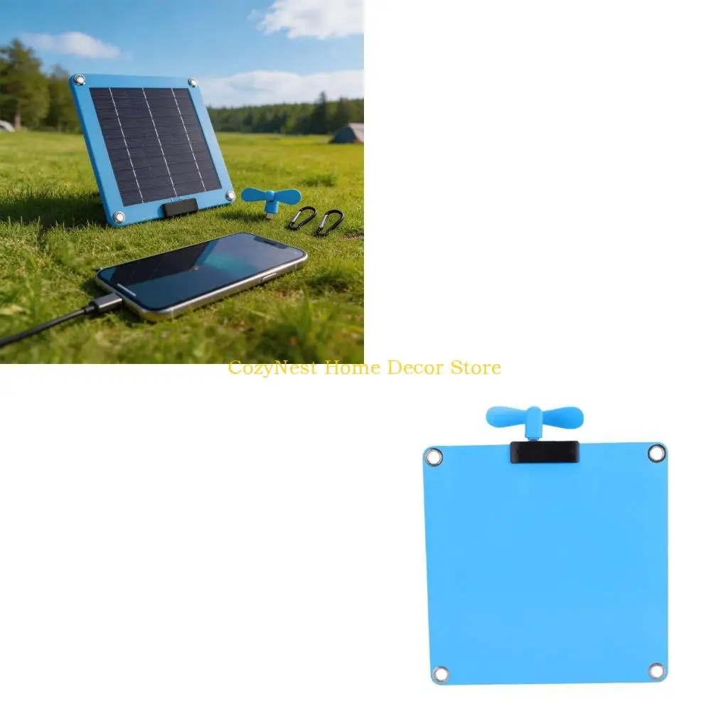 92MF Professional Solar Fan with Double USB Chargers Suitable for Activity & Outings