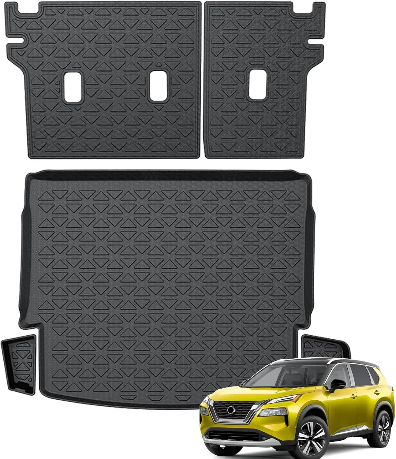 

Прочный коврик из TPE-резины для багажника Nissan Rogue 2021-2026, высококачественный вкладыш в багажник с аксессуарами для спинки сидений