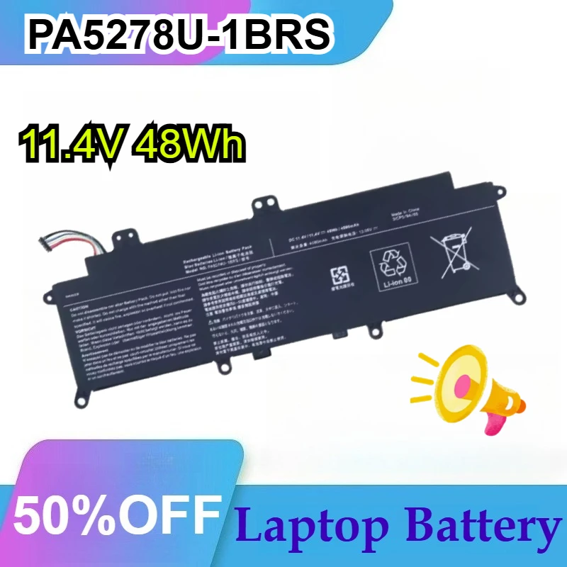 New PA5278U-1BRS 11.4V 48Wh Laptop Battery for Toshiba Portege X30-D-11U X40 X30-D X30-D-123-D Bateria Replacement Battery