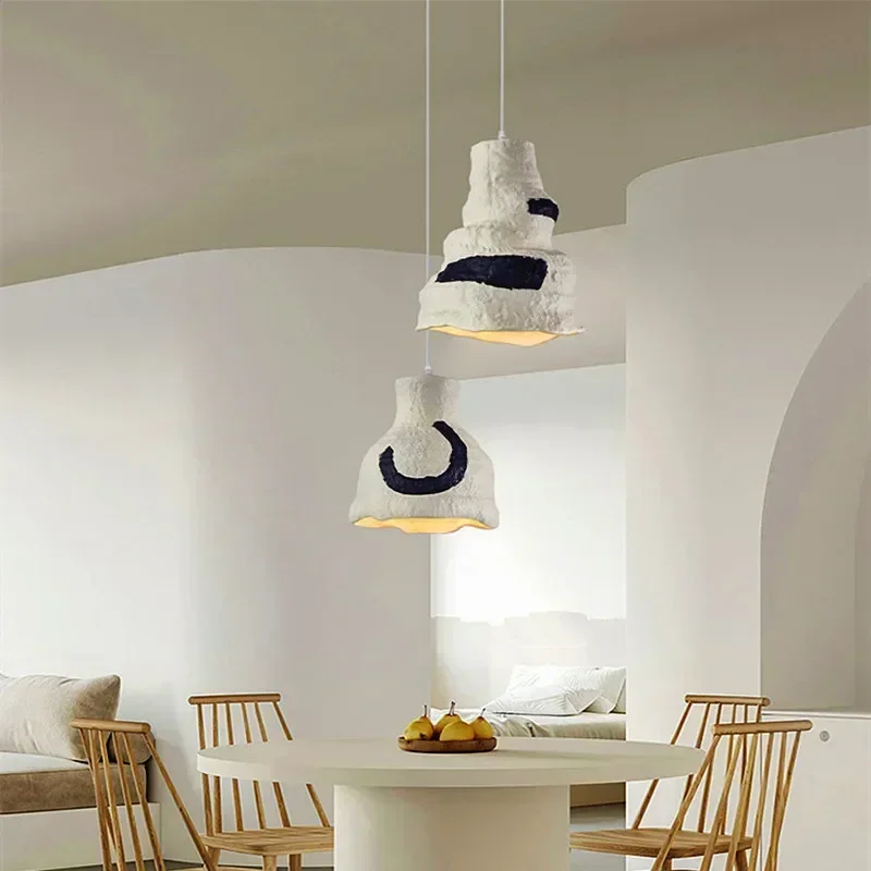 Wabi Sabi E27Nordic Restaurant Pendant Chandeliers Lustre Living Room Lighting Designer Modern Cafe