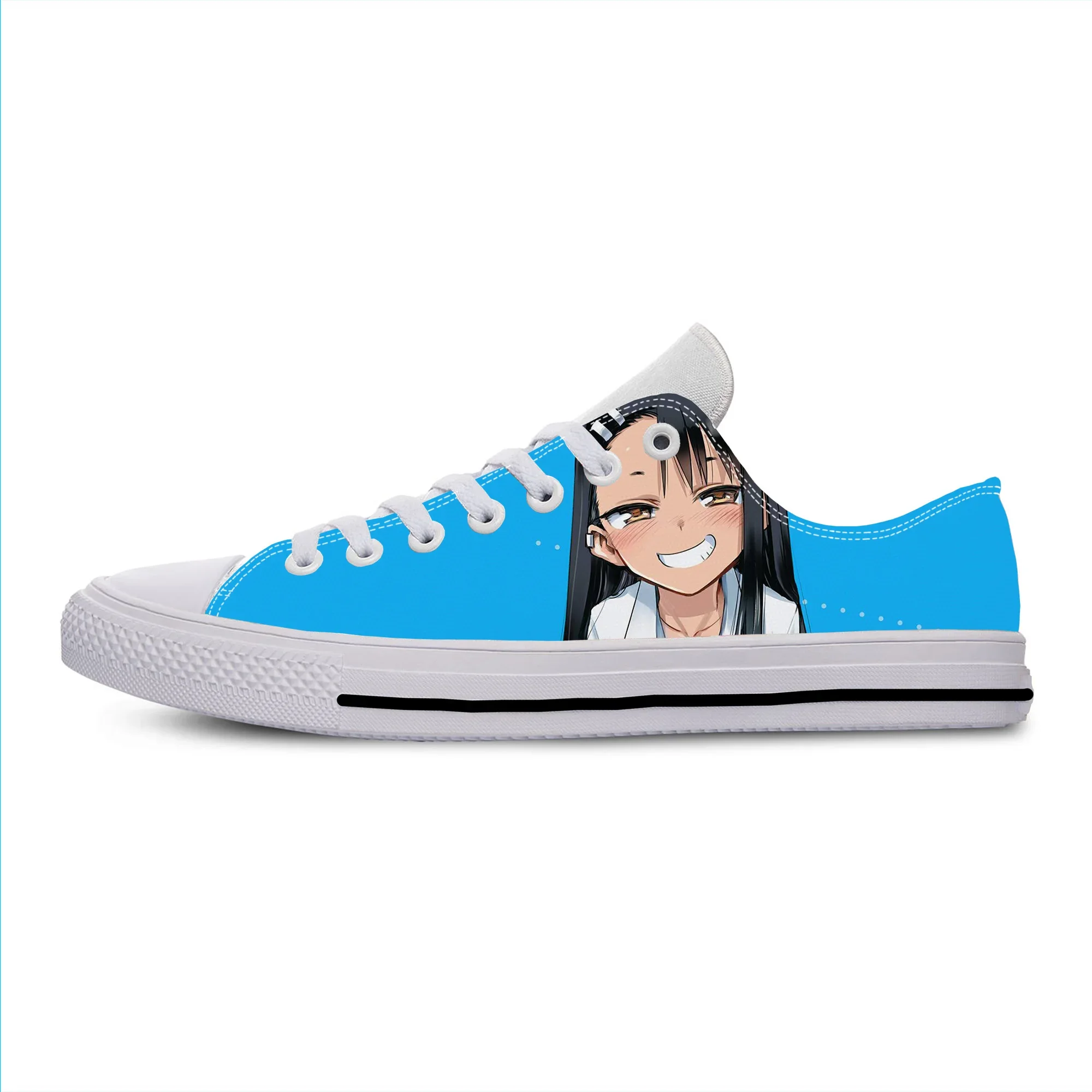 Anime Manga Dont Toy With Me Miss Nagatoro Hayase Casual Cloth Shoes Low Top Lightweight Breathable 3D Print Men Women Sneakers