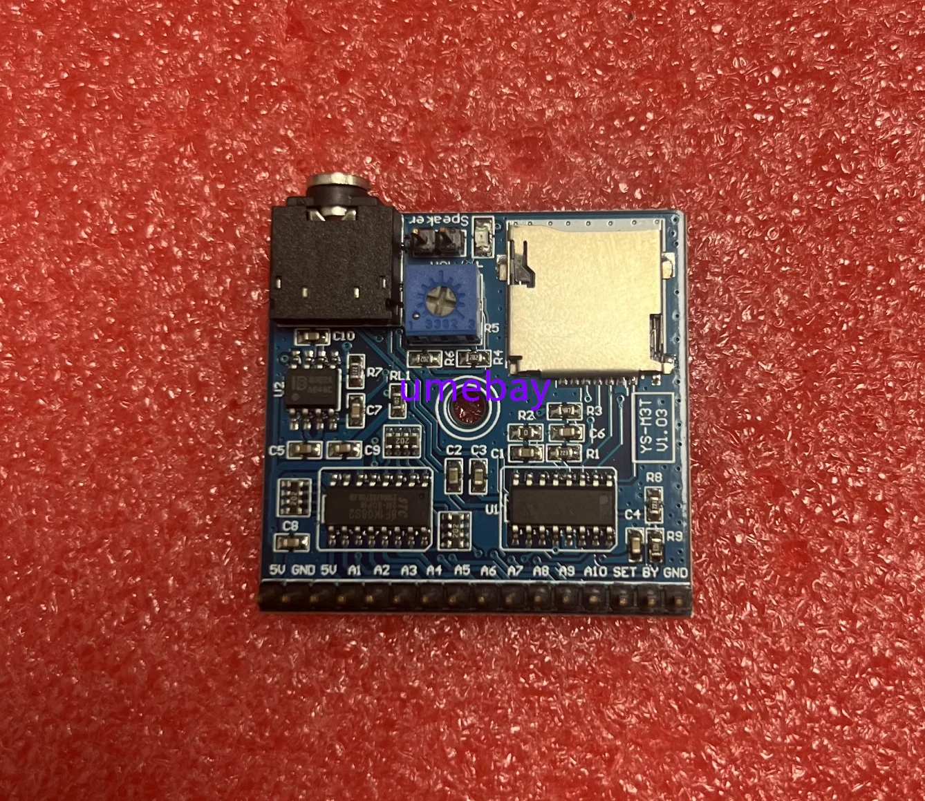 5PCS / Voice playback module, MP3 broadcast prompt, microcontroller high-level trigger, no basic connection button, M3T playback