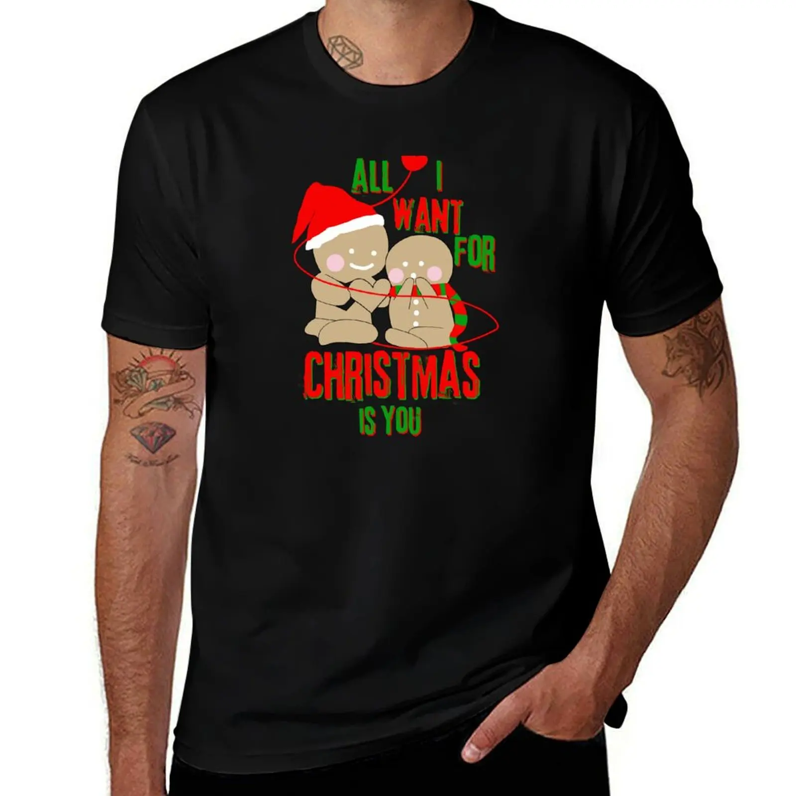 

Gingerbread tshirt graphic 100% tshirt Christmas T-Shirt for vintage man t for shirts cotton T-Shirt