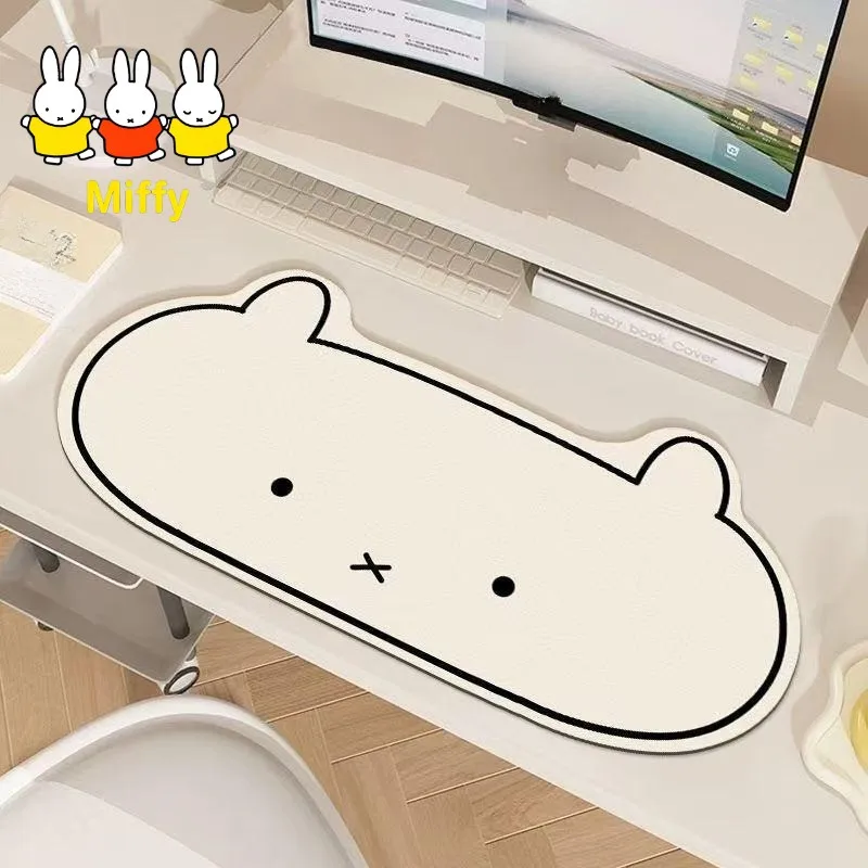 

Kawaii Miffy Rabbit коврик для мыши мультфильм и милый супер большой студенческий стол рабочая станция клавиатура офисный компьютерный коврик