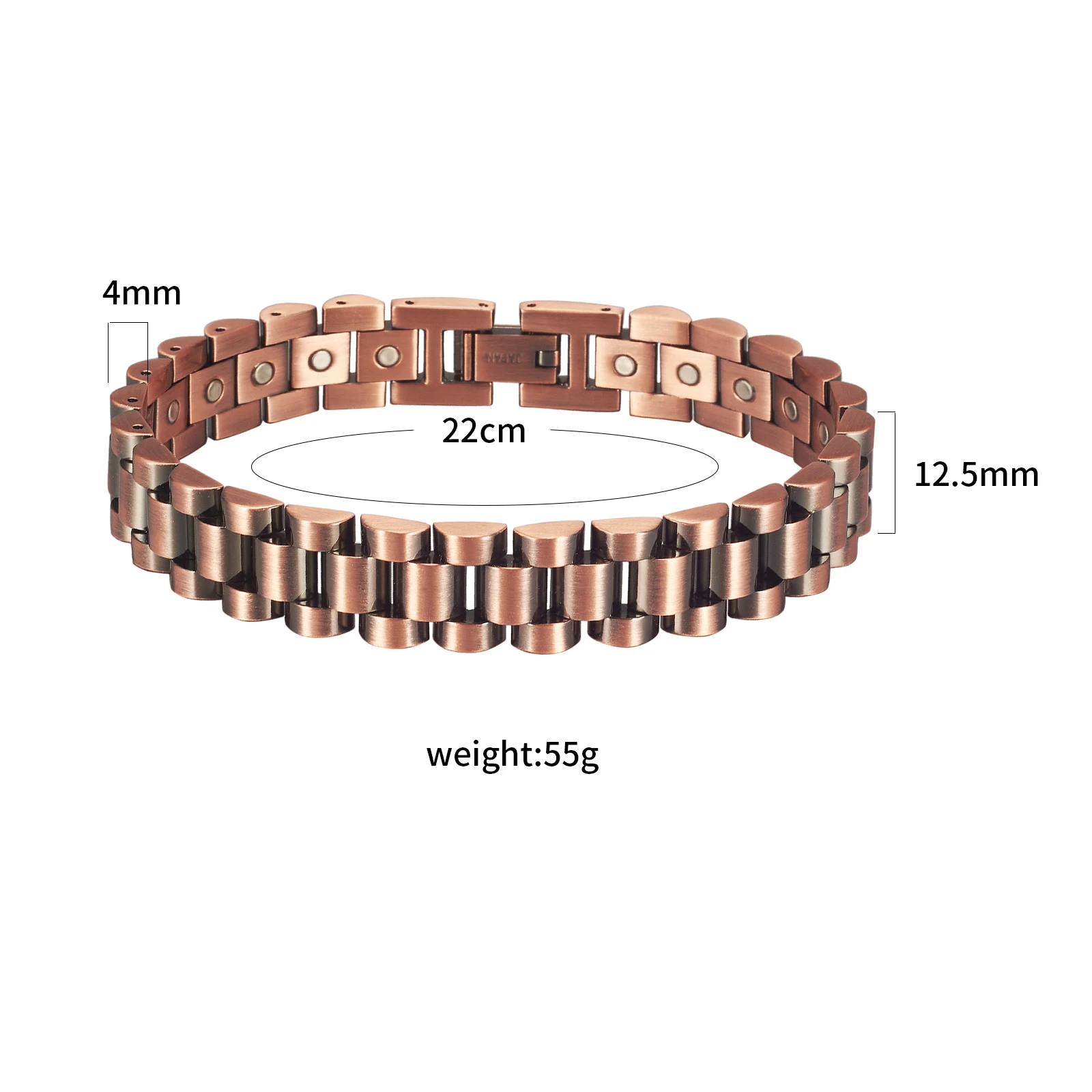 Wollet Magnetic Bracelet for Men, 8.26'' Unique Design Bracelet with Magnet , Fashion Jewelry Gift