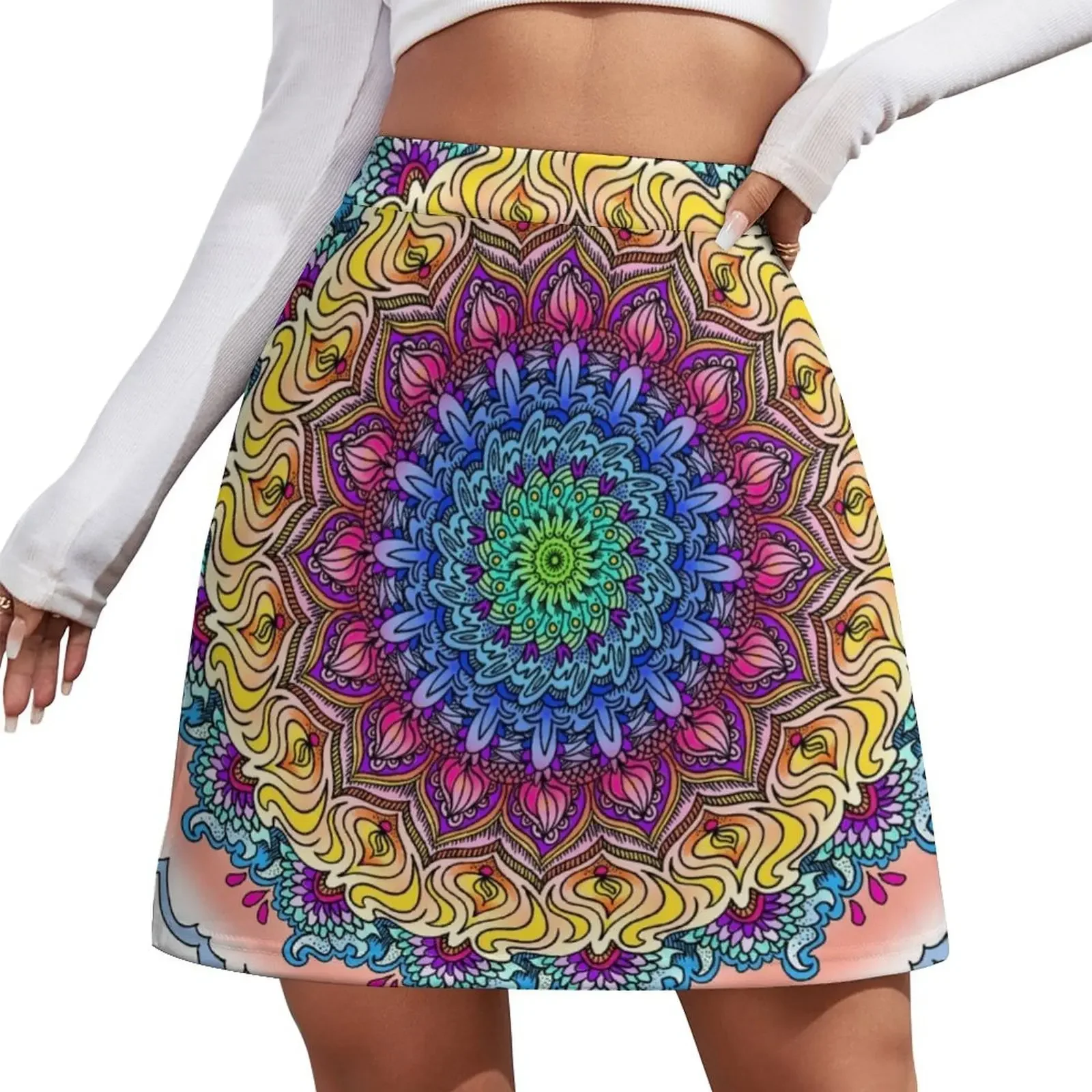 

Mandala#3 Mini Skirt chic and elegant woman skirt clothes Mini Skirt