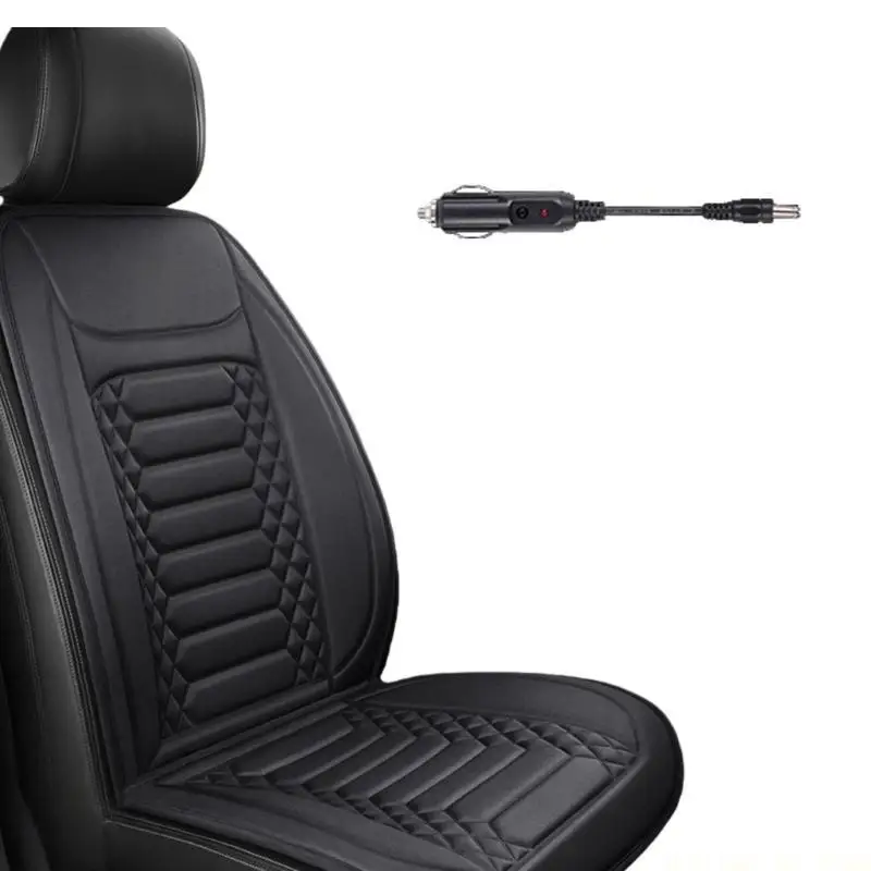 

J0MA Cozy Heated Car Cushion Premium Reinforced Safety Wiring System Adjustable For Sedans SUVs Trucks Winter Accessory