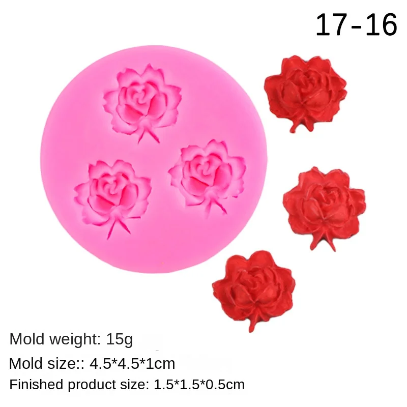 DIY Cake Decorating Three Flower Shaped Fondant Sugar Art Tools DIY Cake  Decorating Tools 3D Silicone Molded D072