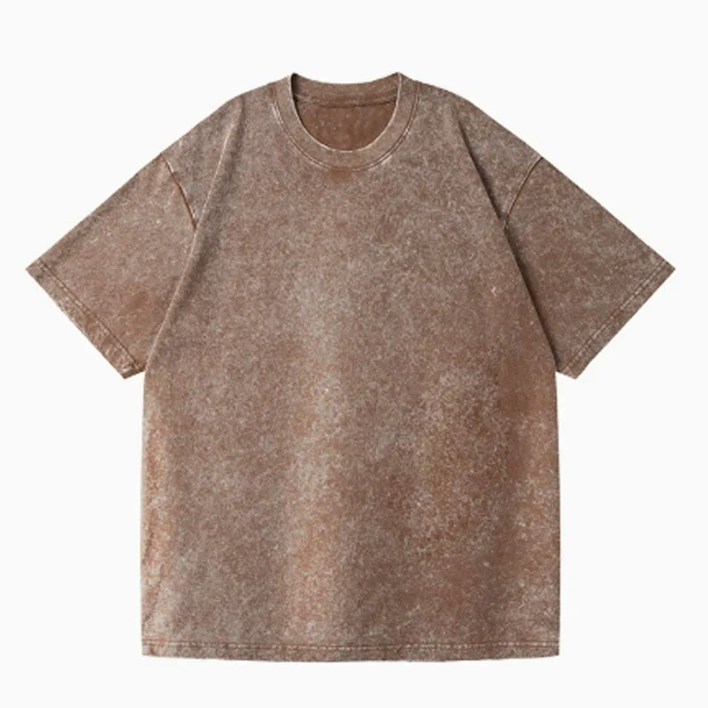 DTG Printing Customize Your Design or Like Photos Summer Mens T-Shirt Vintage Washed Hip Hop Style 100% Cotton Oversized Tees