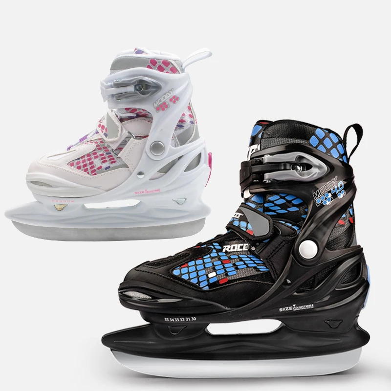 Chaussures de patins de hockey sur glace pour enfants, couteau à balle thermique, lame de patinage sur glace, respirantes, légères, intérieur du maire, hiver, 1 paire