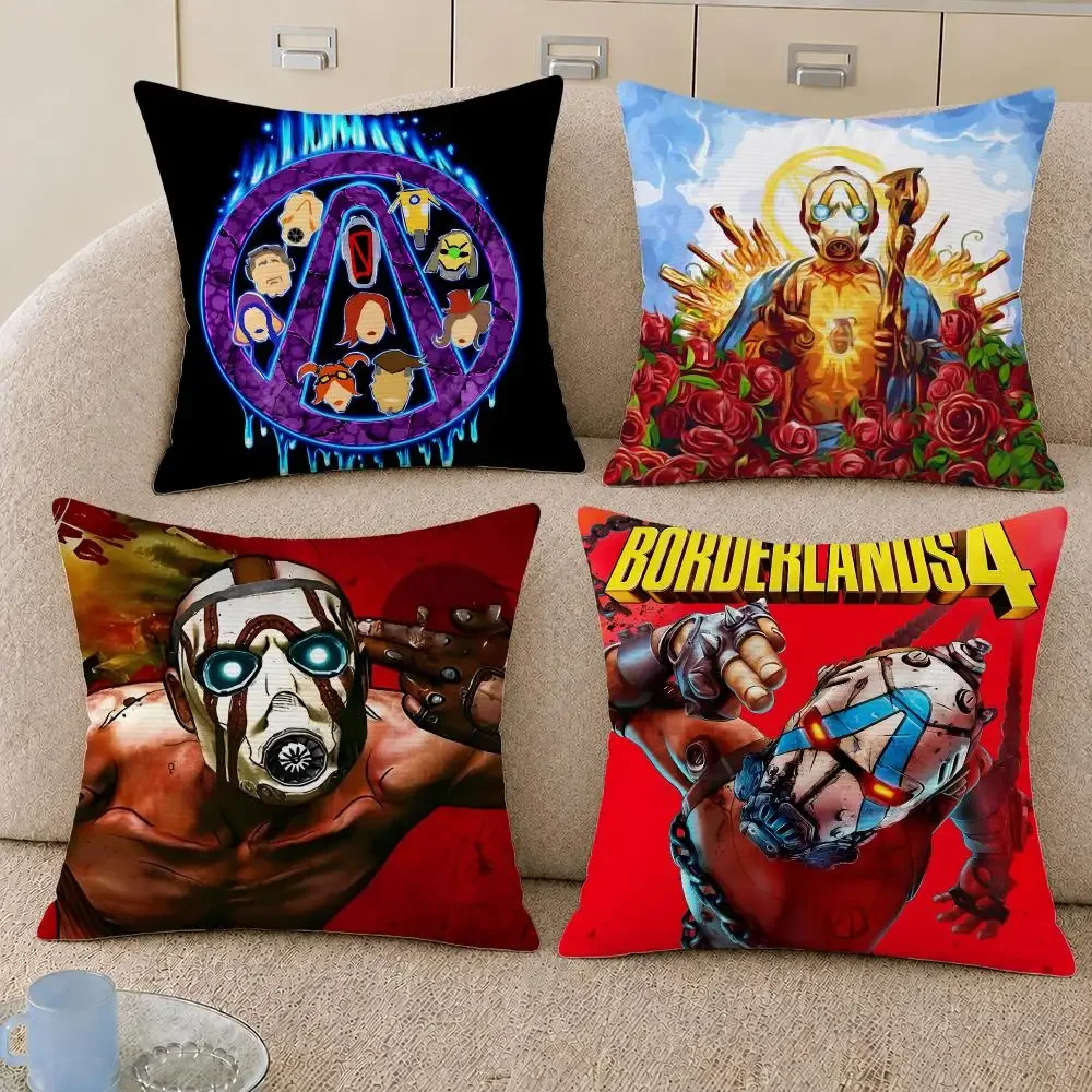 Game Borderlands Vault Hunter Claptrap Cushion Cover Decorative Pillowcase Soft Short Plush Cozy Durable Sofa Home Decor Items