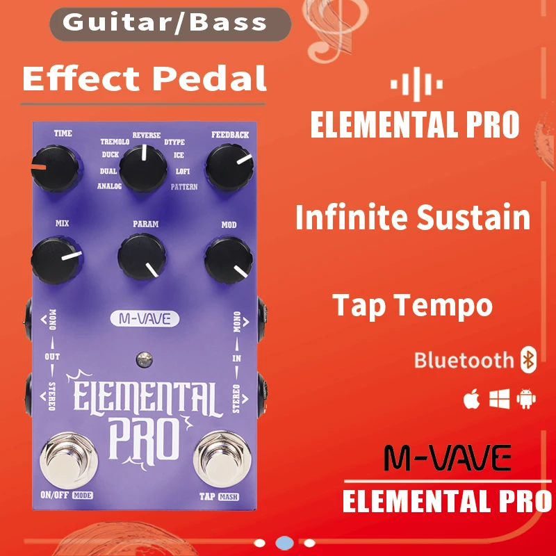 m-vave-elemental-pro-stereo-delay-guitar-pedal-10-delay-algorithms-tap-mash-dual-power-usb-c-dc9v-for-guitar-bass-keyboard