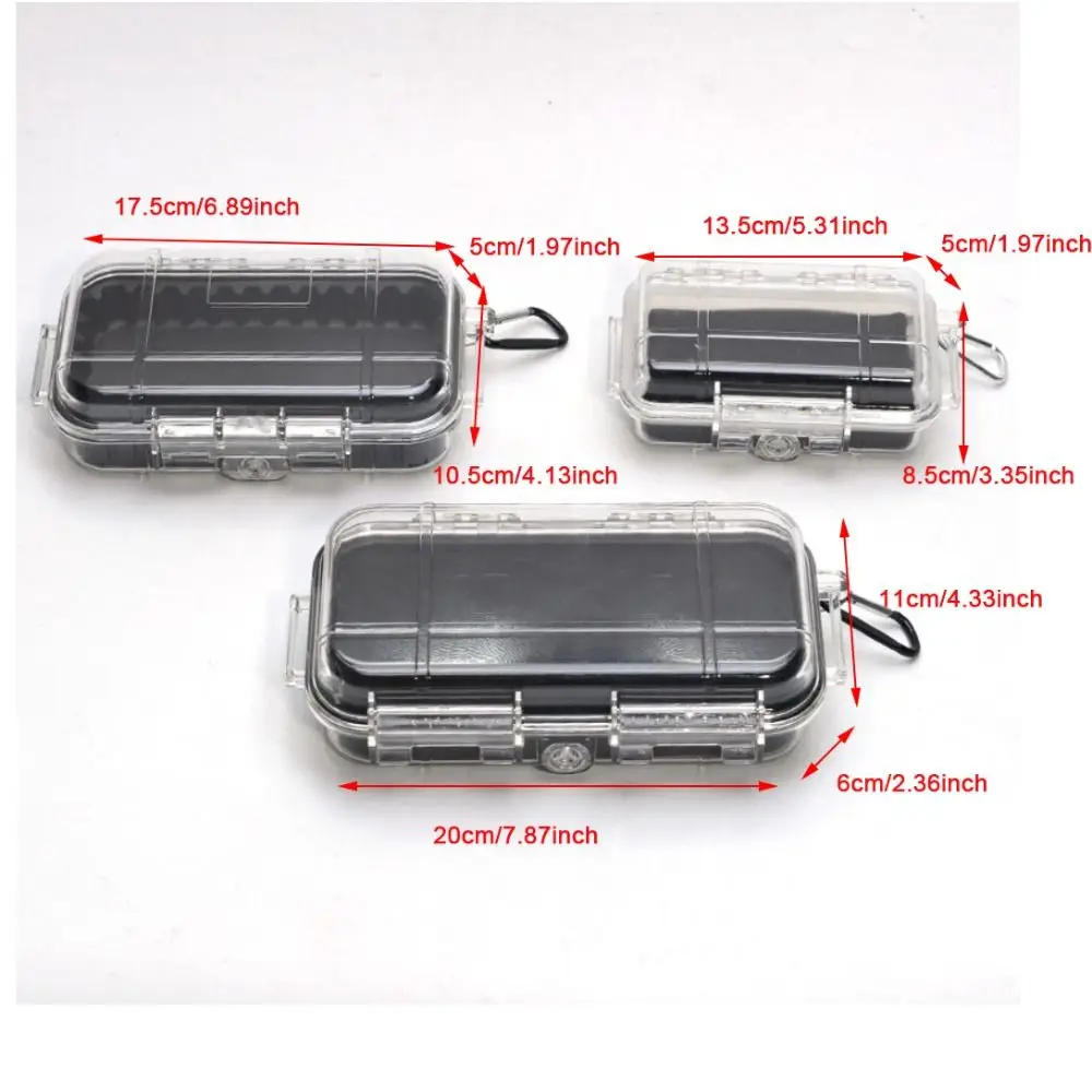 Durable ABS Camping Box Transparent Shockproof Sealed Storage Box Professional Equipment Dry Box Waterproof Toolbox