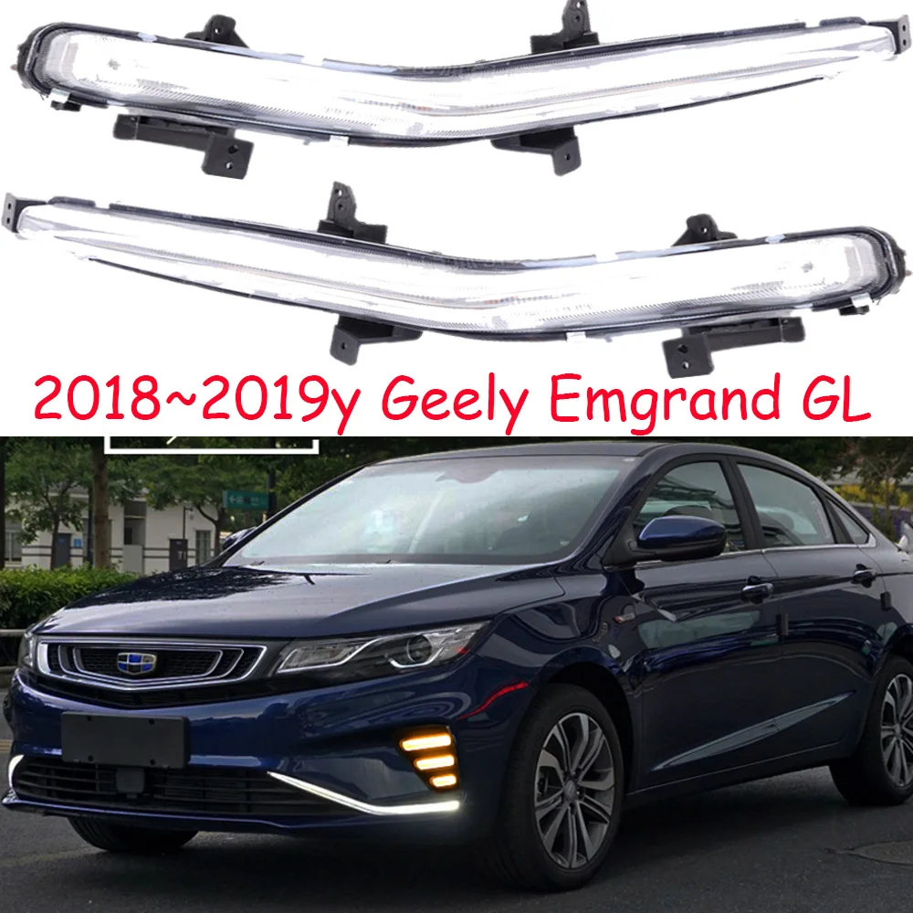 1pcs car accessories bupmer head light Geely Emgrand GL fog light 2018~2019y LED Geely Emgrand GL headlamp