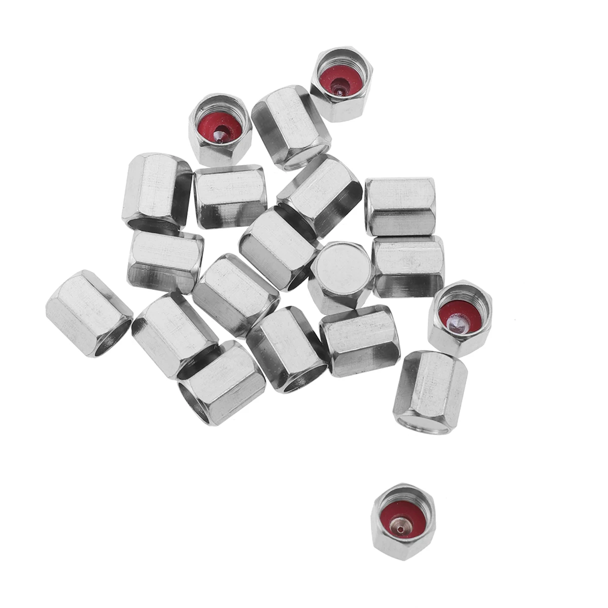 

20pcs Tire Valve Caps Hexagonal Stem Bicycle Car Auto Durable Non Corrosive Universal Fit Long Use Bike Riding Accessories