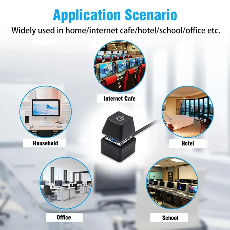 External Power Button Internet Cafe Desktop Switch Button Host Computer Desktop Chassis External Mechanical Start Customer Favor