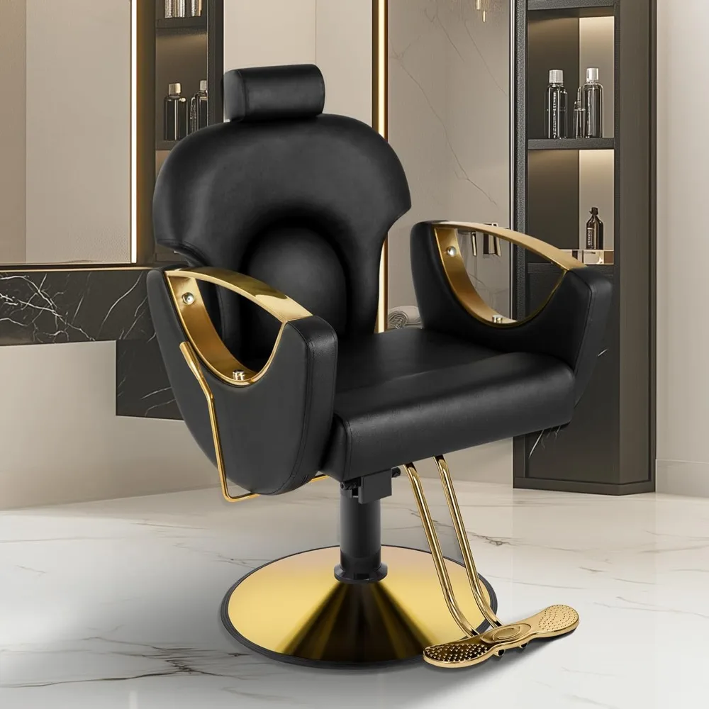 كرسي صالون لمصفف الشعر، كرسي صالون تصفيف الشعر مع بوم هيدروليكي احترافي، شامبو تجميل متعدد الوظائف #1