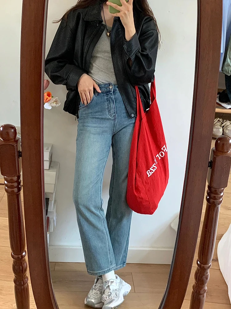 

plus Size Women's Loose Wide Leg Jeans High Waist Cotton Blend Denim Casual Straight Cut Summer New Sle Pear aped Body Fit