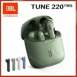 Original JBL TUNE 220 TWS True Wireless Bluetooth Earphones T220TWS Stereo Earbuds Bass Sound Headphones Headset Mic For JBL