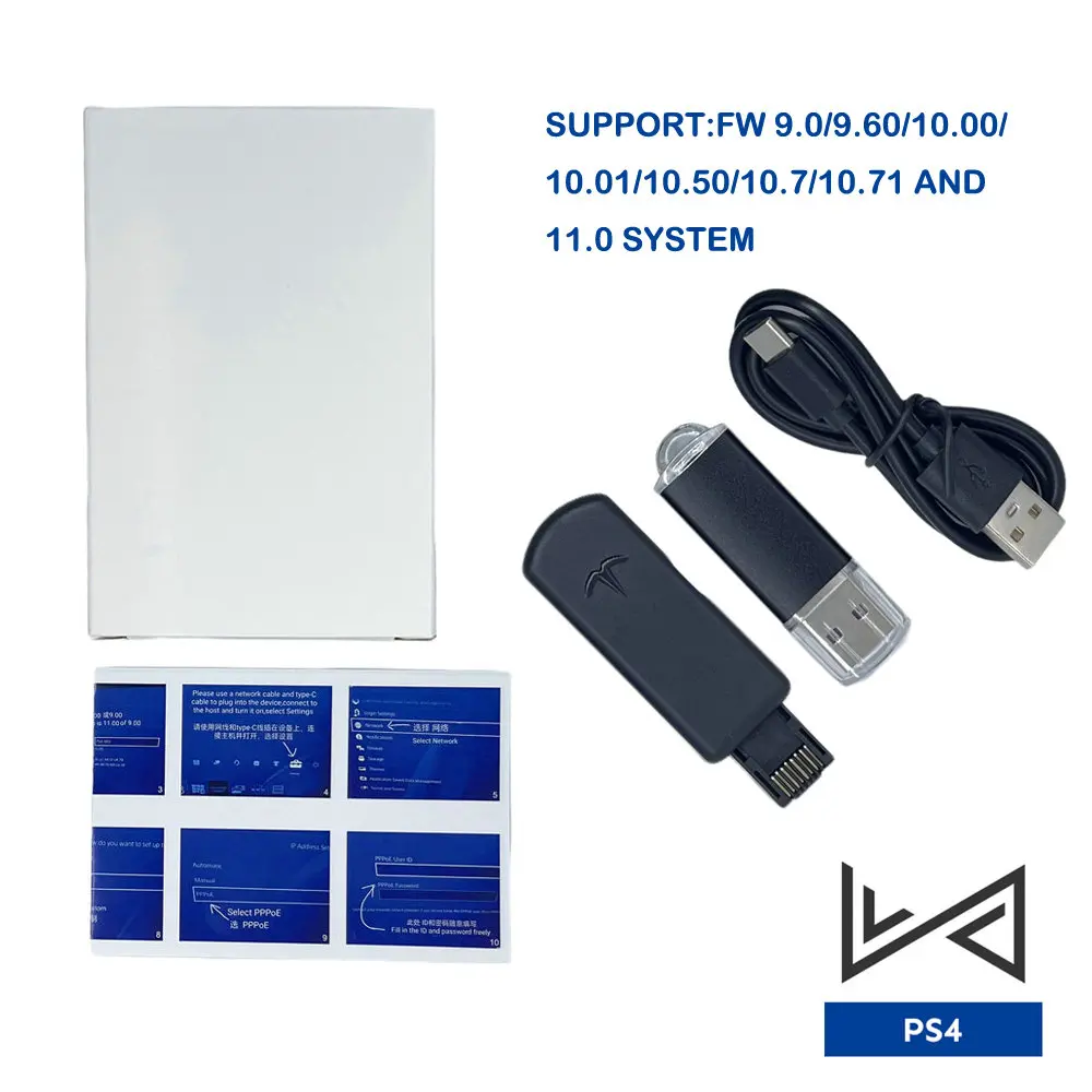 V2.0 Pro Usb Adapter Dongle For PS4 FW 9.0/11.0 jb System One-Key Tool Mod Kit for P4 Slim/Pro Console 9.60/10.00/10.01/10.50