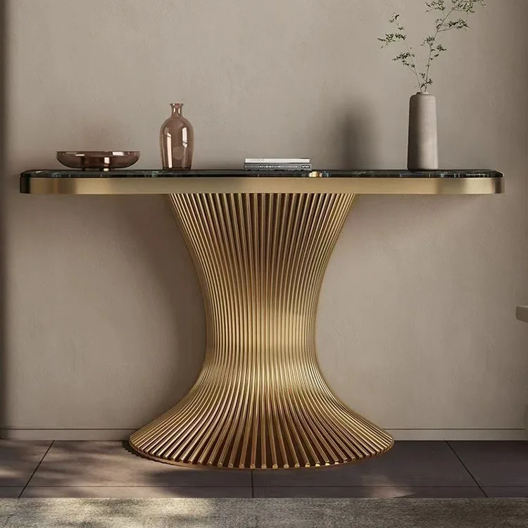 sd-Italian Light Luxury Entry Rock Panel Porch Table Designer Modern Simple End View Table Hotel Corridor Porch Table&