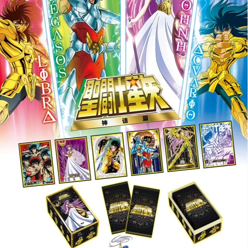 Saint Seiya Card Collection Cards Box Anime Peripherals Characters Saori Kido Seiya Shiryu Paper Hobby Children\'s Gifts Toys