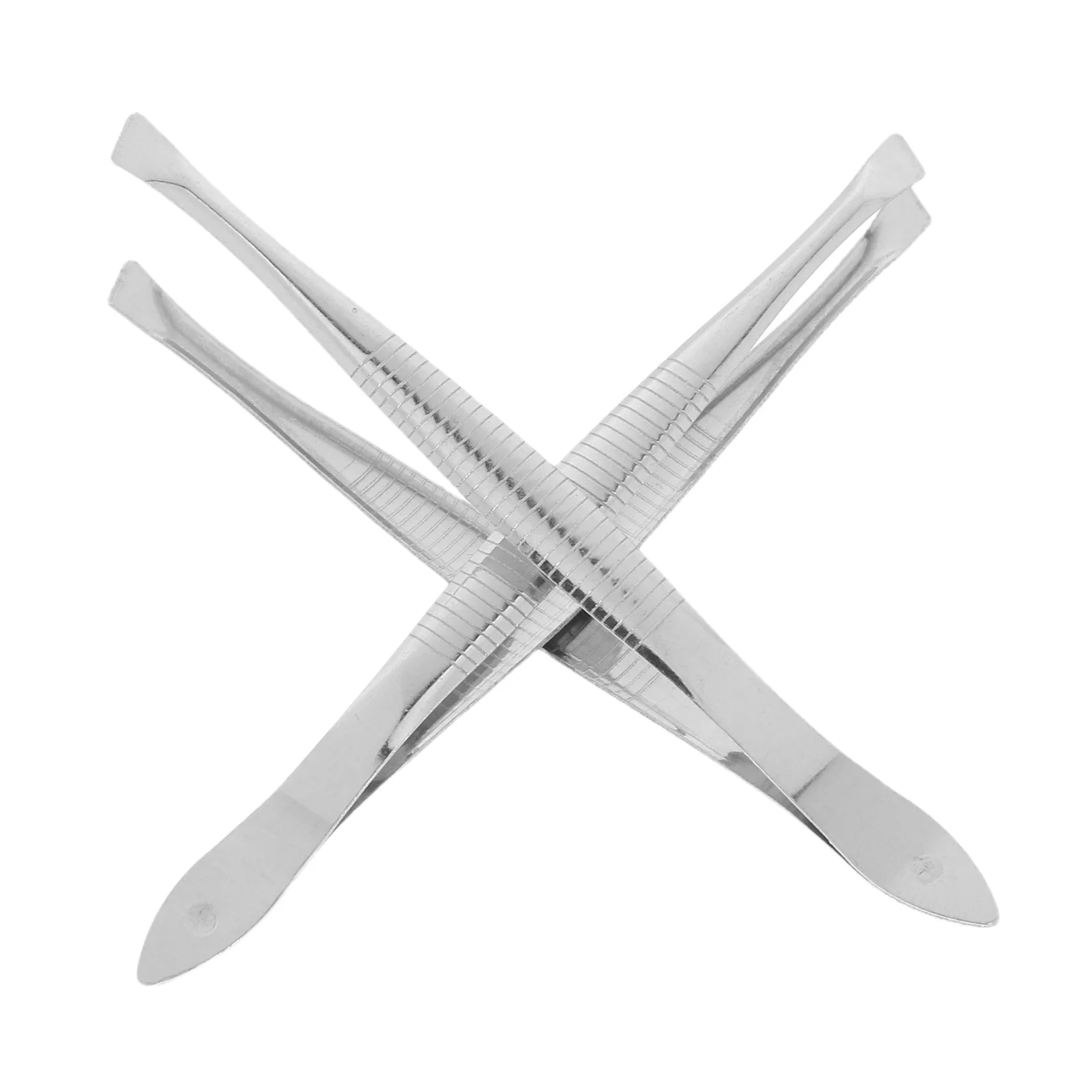 แหนบสแตนเลส 2 ชิ้น สำหรับถอนขนคิ้ว กำจัดขนอย่างแม่นยำ ด้ามจับกันลื่น สำหรับถอนขนคุดและสิ่งแปลกปลอม ปลายเฉียง