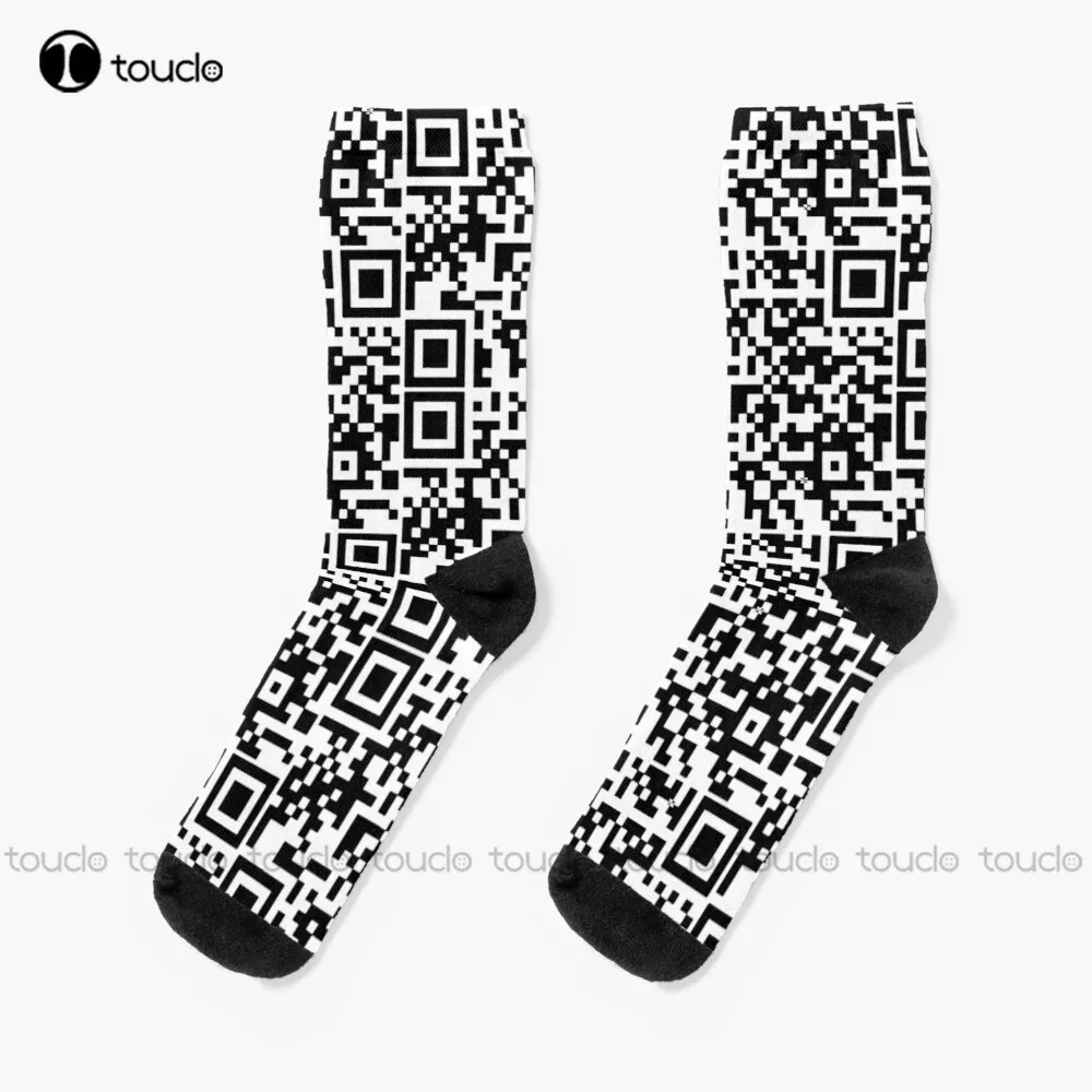 

Btc Qr Btc Qr Barcode Socks Anime Socks 360° Digital Print Unisex Adult Teen Youth Socks Personalized Custom Gift Funny Sock