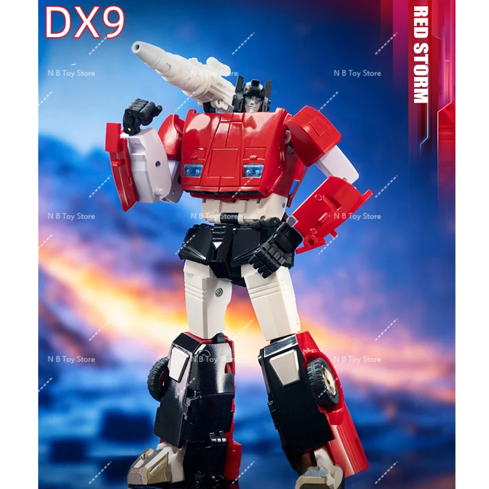 【En stock】 Figura de acción transformable G1 DX9 D21 Sideswipe Red Storm con caja