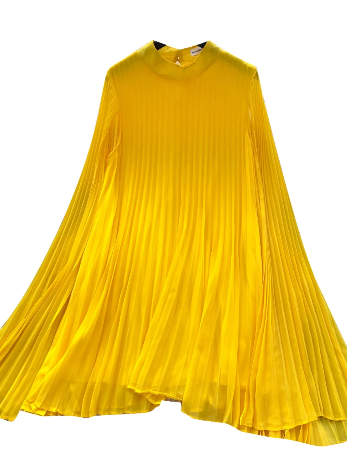 Printemps femmes ample pour Dr avec cloche Sves plissé minceur conception taille haute a-ligne longue Dr coréen Sle trajet