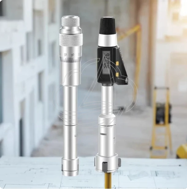 Digital 3-Point Internal Micrometer Three-Jaw Inside Diameter Gauge for 6-8-10mm Cylinder Inner Hole Bore Measuring Tool