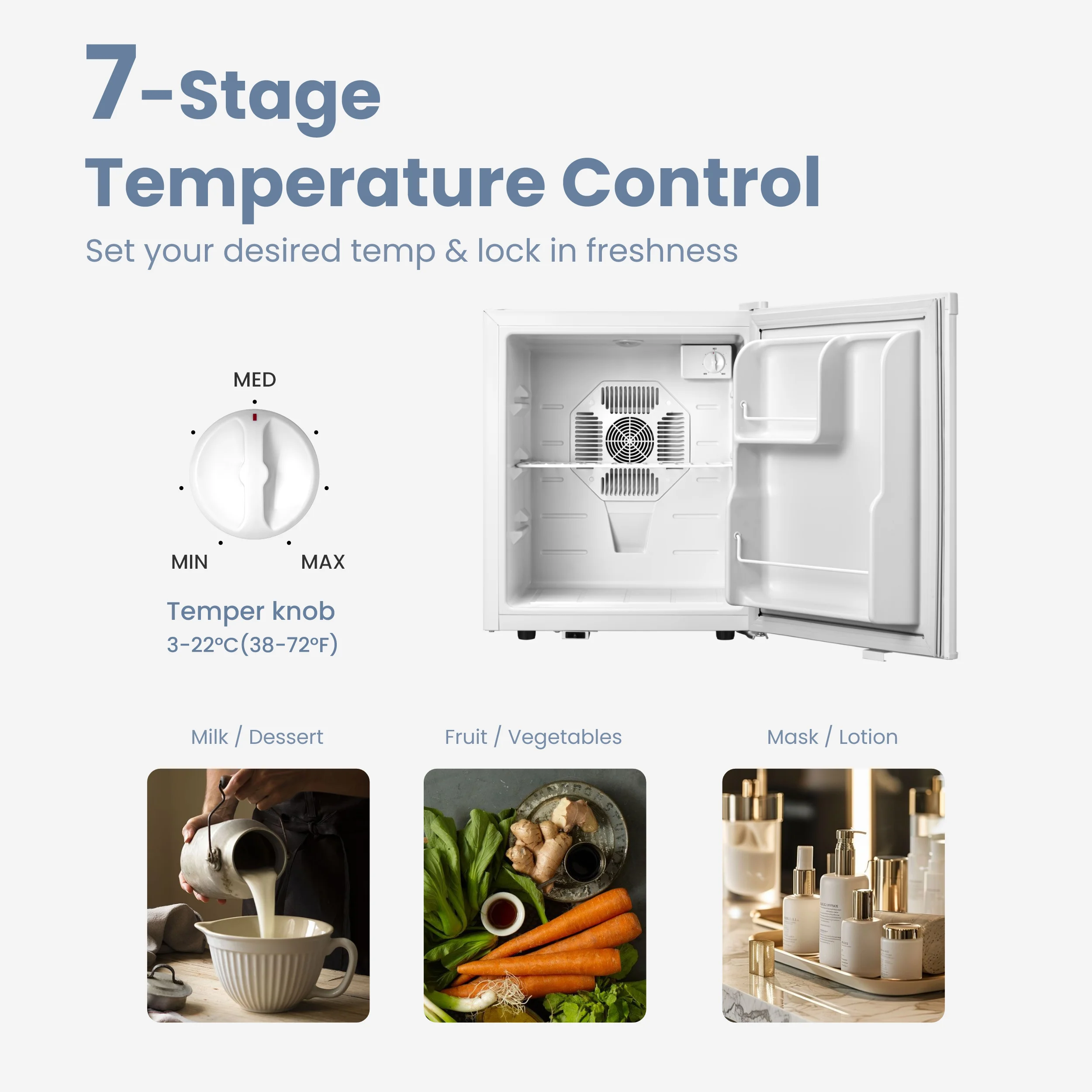 خزائن النبيذ لثلاجة مبرد النبيذ 38/70 لتر مع نظام تبريد حراري، قابل للتعديل 3-22 ° C التحكم في درجة الحرارة للمنزل #4
