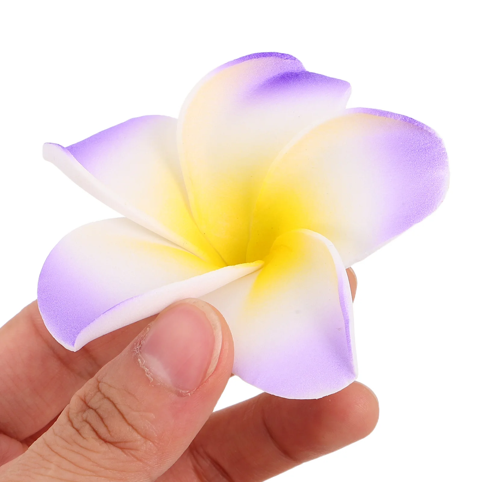 

10pcs Simulated Plumeria Hair Clips Beach Party Tropical Flower Accessories Women EVA Artificial Flowers Stylish Daily Use