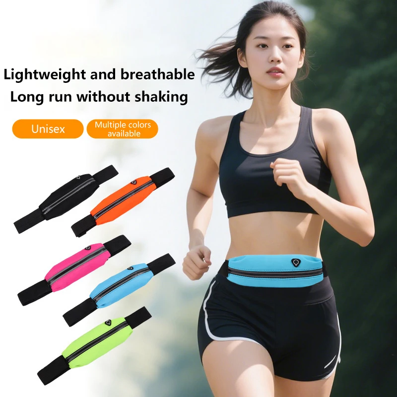 

Стильная простая поясная сумка для бега, спортивная сумка-бананка для телефона, водонепроницаемая, для мужчин и женщин, скрытая сумка для спортзала