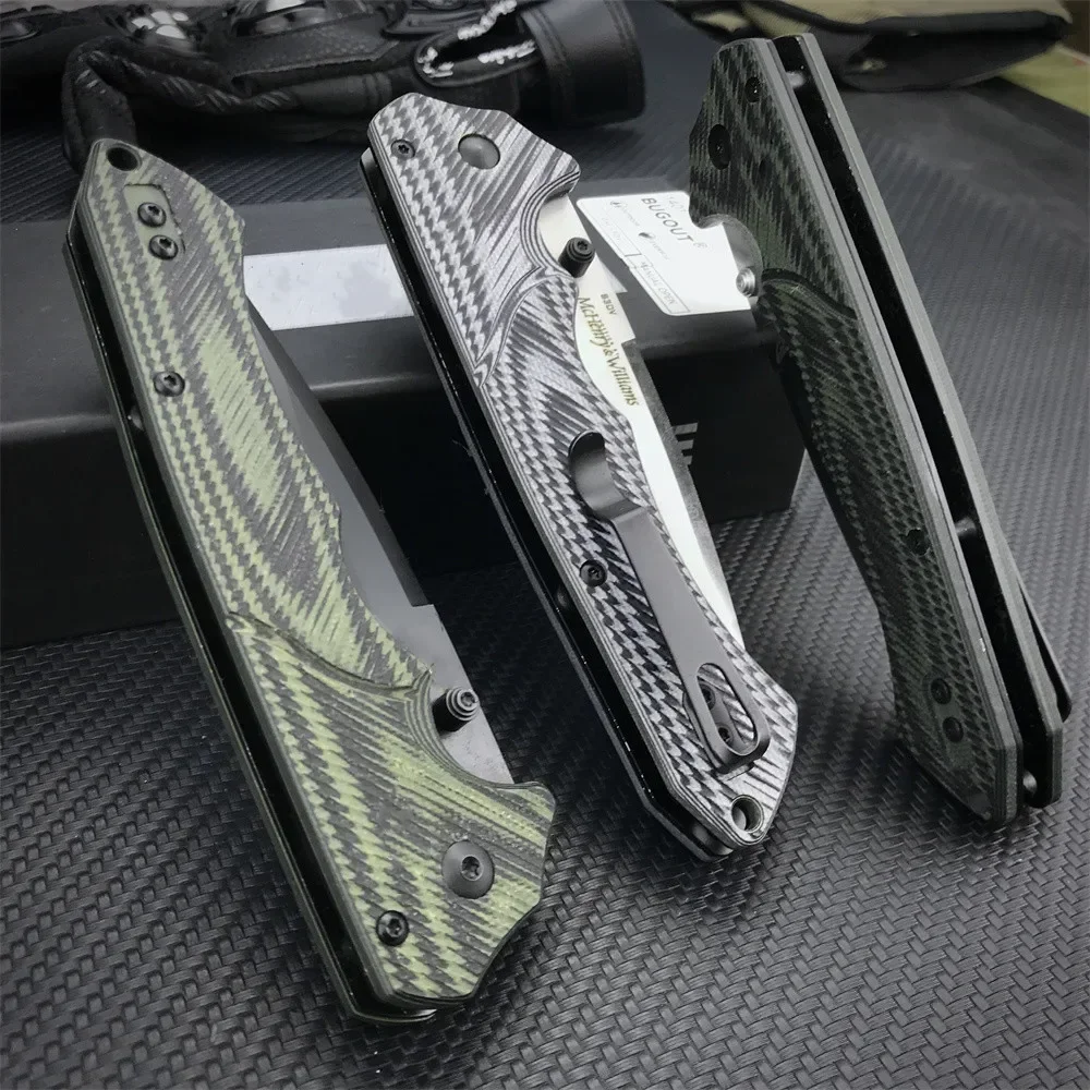 Tactical BM 615BK Rukus Folding Sharp Knife S30V Plain Blade G10 Handles Outdoor Survival EDC Knives Camping Hunting Pocket Tool