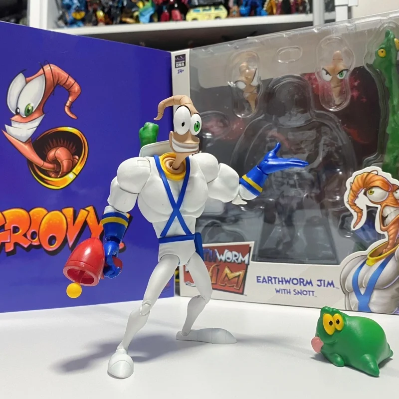 

2024 New Hot in Stock Pdna 1/12 Earthworm Jim Psy Crow Bob The Killer Action Figure Collectible Toys Gifts Figures Model Toys