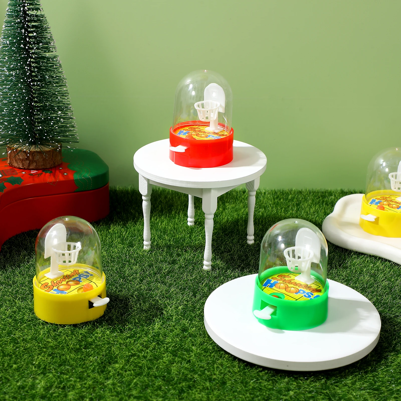 20 Pcs Fingertip Shot Machine Mini Basketball Desktop Miniature Plastic Kids Sports Toys